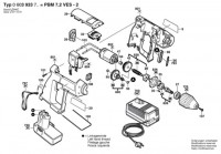 Bosch 0 603 933 766 Pbm 7,2 Ves-2 Hw Accu Drilling Machine 7.2 V / Eu Spare Parts